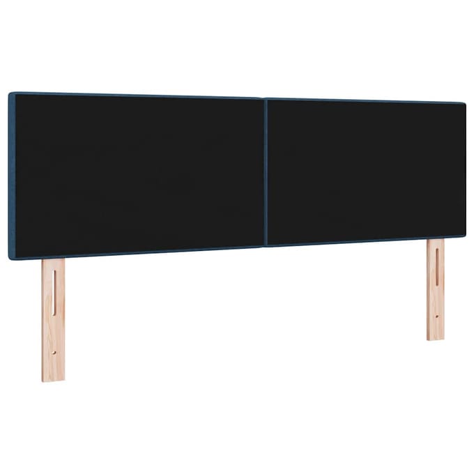 vidaXL - Hoogte - verstelbaar - hoofdbord - met - hoofdeinde - Blauw - 144 - cm - Stof