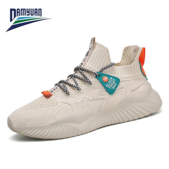 Heren Casual Schoenen voor Heren Mode Mesh Licht Ademend Sport Hardlopen Joggen Schoenen Man Sneakers 43 white