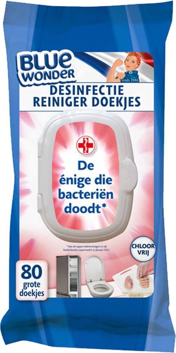 Blue Wonder Antibacteriële doekjes - 3 x 80 doekjes