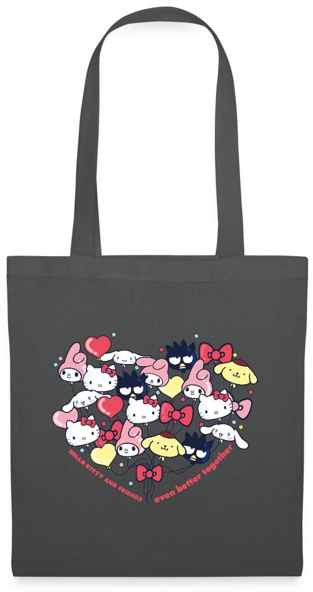 Hello Kitty En Vrienden Ballonnen In Hartvorm Tas Van Stof Schoudertas