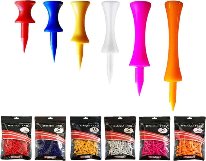 Golf Tees Plastic - Golf Accessoires - Golf Practice - Onbreekbaar Materiaal - 100 Stuks - Wit