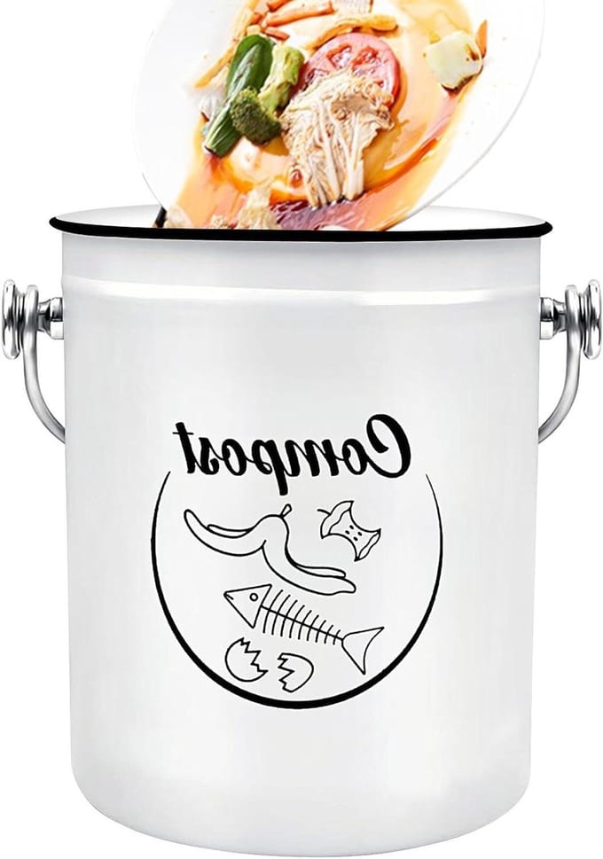 Compost Bin Keuken - Voedselafval Bak - Afval Scheiden - Geurvrij Ontwerp - 5 Liter - Enkel
