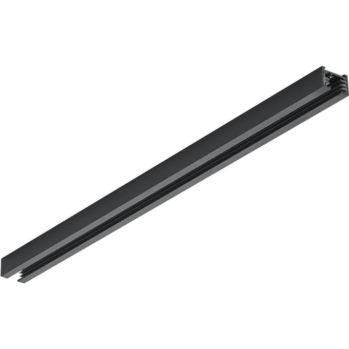 Spanningsrail - DUOLINE - 2 Fase - Opbouw - Aluminium - Mat Zwart - 0.5m