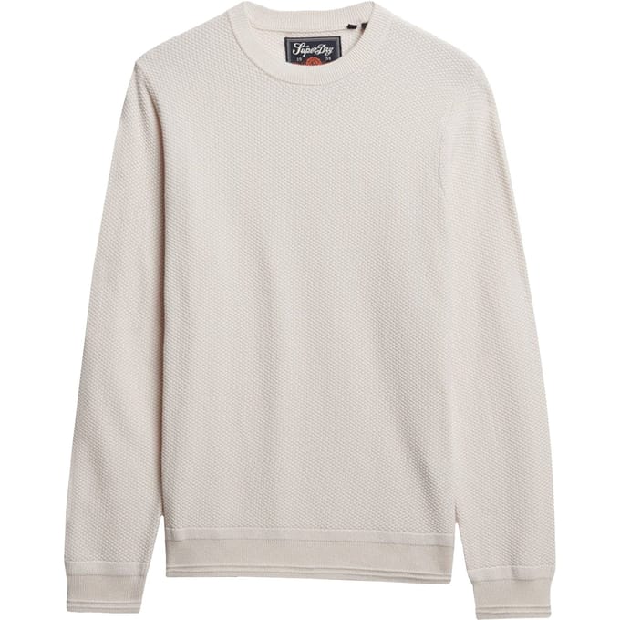 Superdry - Lichtgewicht katoenen trui met textuur - Heren - Sweaters