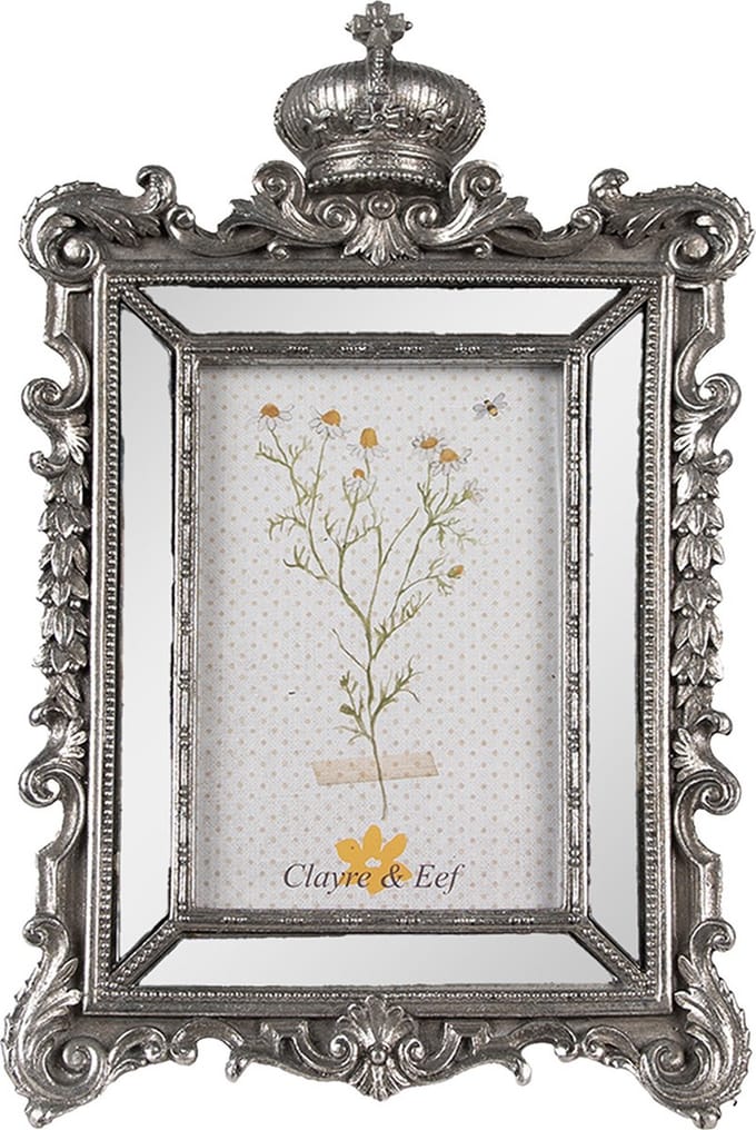 Clayre & Eef Fotolijst 10x15 cm Zilverkleurig Polyresin