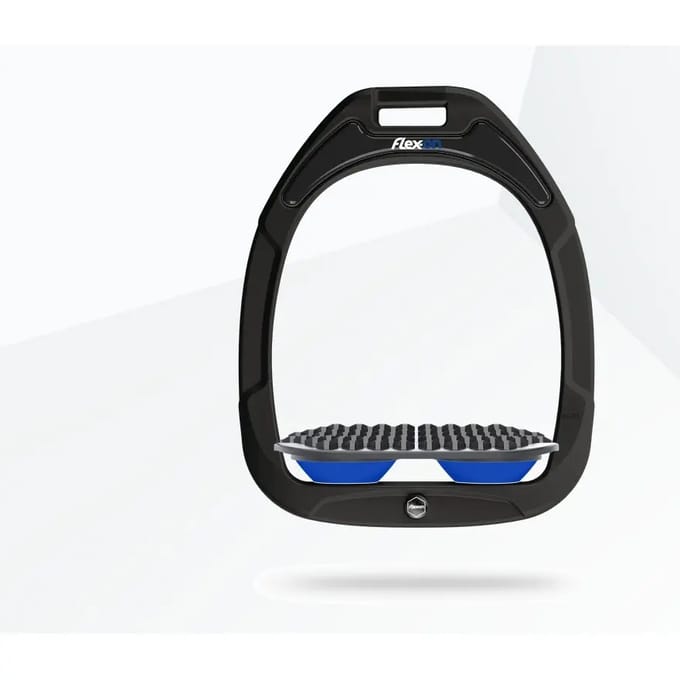 Endurance stijgbeugels Zwart/Grijs/Blauw Flex-On Green Composite