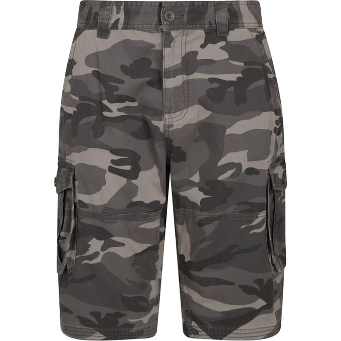 Mountain Warehouse Heren Camo Cargo Shorts (Zwart)