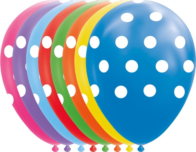Globos Ballon met Stippen 8 Stuks
