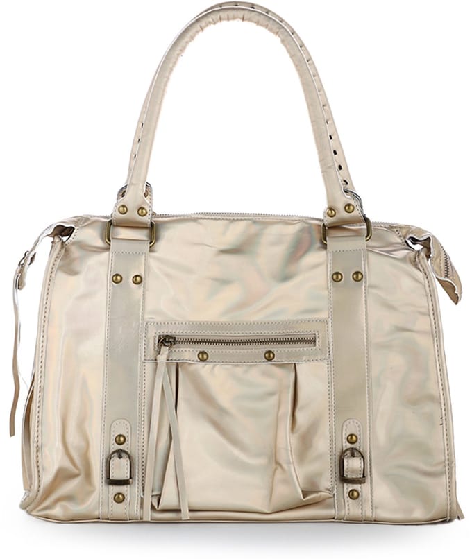 Bijoutheek Tas Multi Pocket Bag Fringe Slierten City Bag Groot Gold