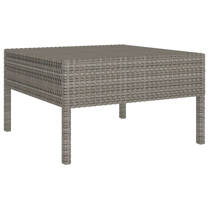 vidaXL - 5-delige - Loungeset - met - kussens - poly - rattan - grijs
