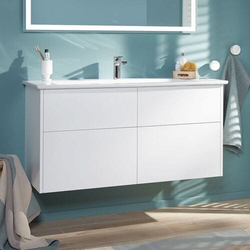 Villeroy & Boch Finero vanity unit 120 cm with washbasin, 4 drawers S00504DHR1