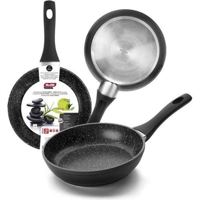 Poêle - IBILI - Natura - 24 cm - Aluminium - Pierre Antiadhésive - Compatible Induction