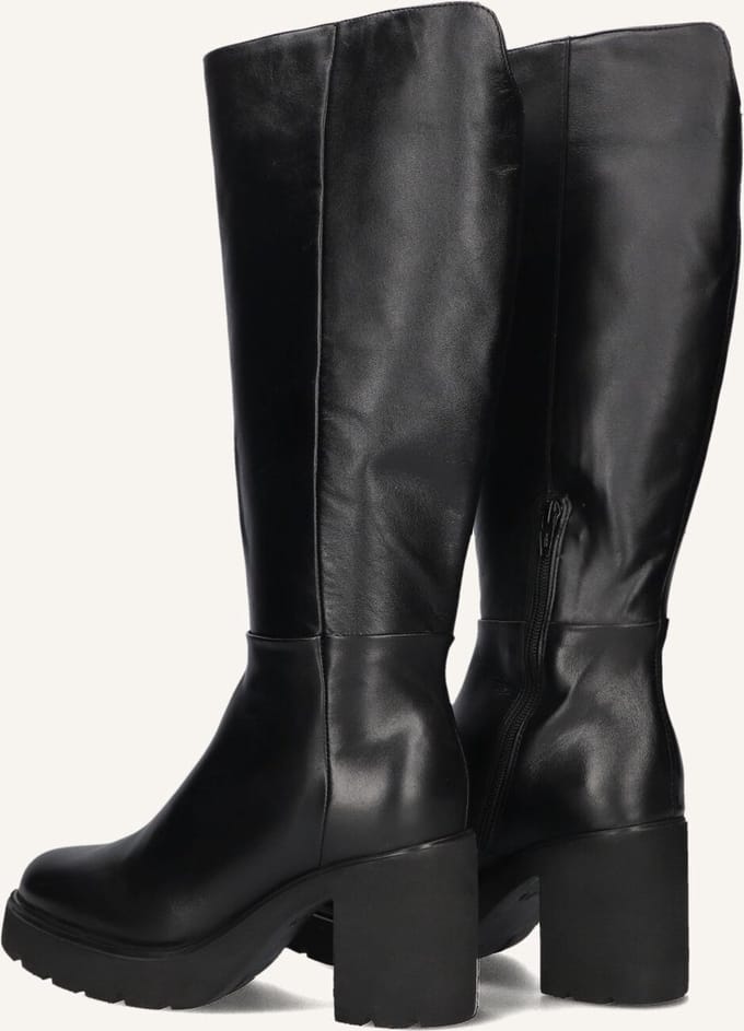 Unisa Kayli Laarzen - Leer - Dames - Zwart - Maat 38