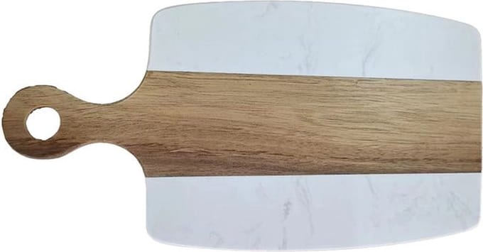 Fugurato Marmeren Snijplank - Wit/Hout