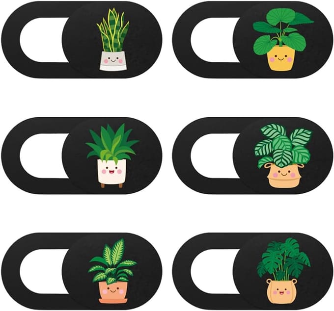 Sounix Webcam cover 6 Pack - Privacy webcam covers - 17x8mm - Camera Cover - Webcam Schuifje - Zwart