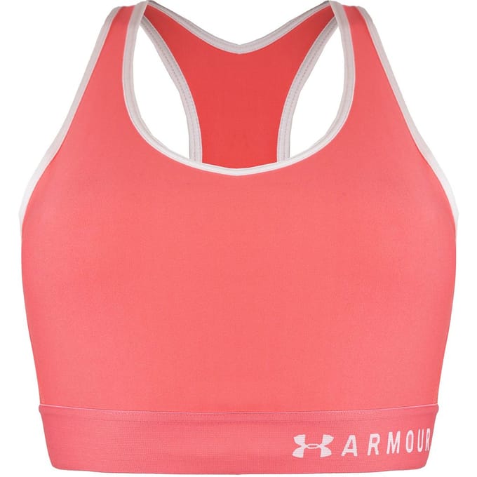 Under Armour Mid Keyhole Dames Roze Sportbeha