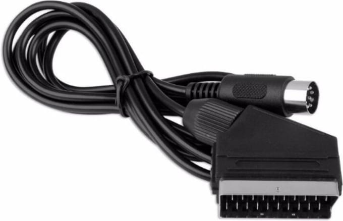 Scart AV kabel voor SEGA Mega Drive, Genesis en Master System (V-pin versie) - 1,8 meter