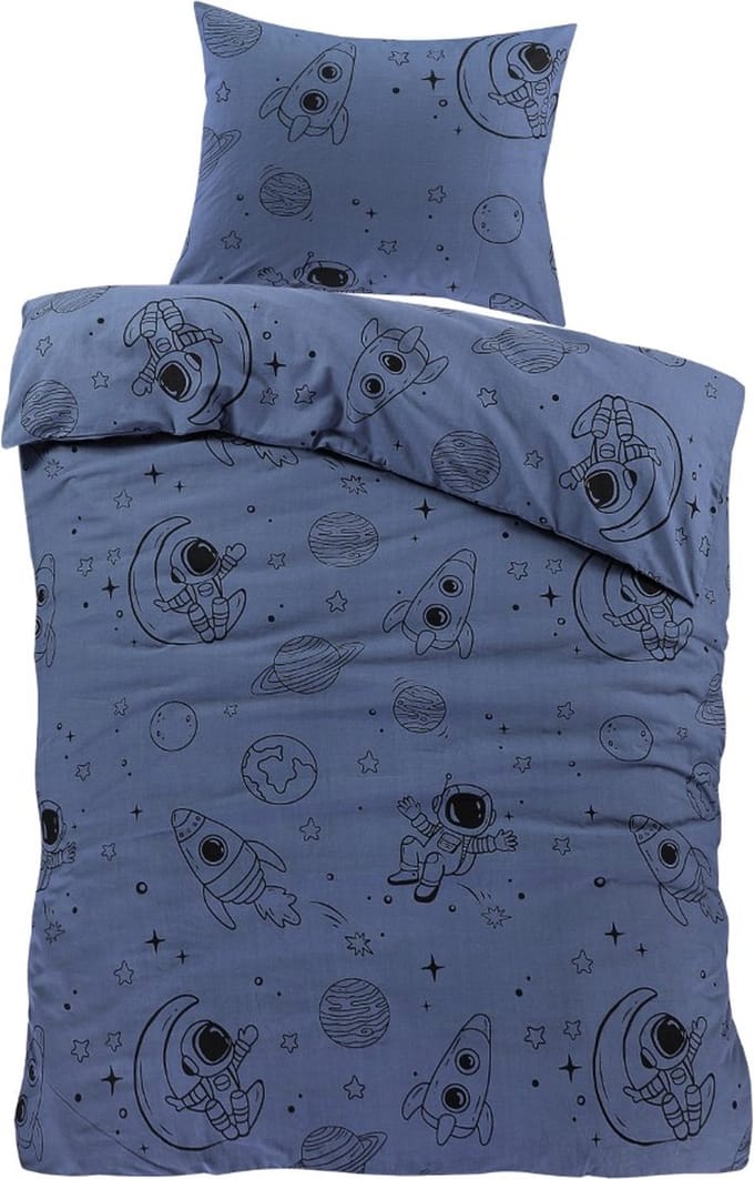 Day Dream Cosmos Dekbedovertrek - Eenpersoons - 140x200 cm - Blauw