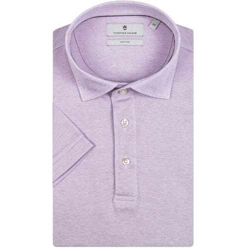 Thomas Maine Polo Cotton Piqué Short Sleeve Lila / male