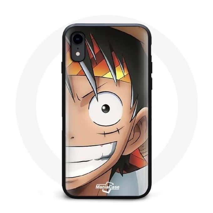 Coque - Maniacase - Iphone X - One Piece Luffy - Silicone - Protection HD noir
