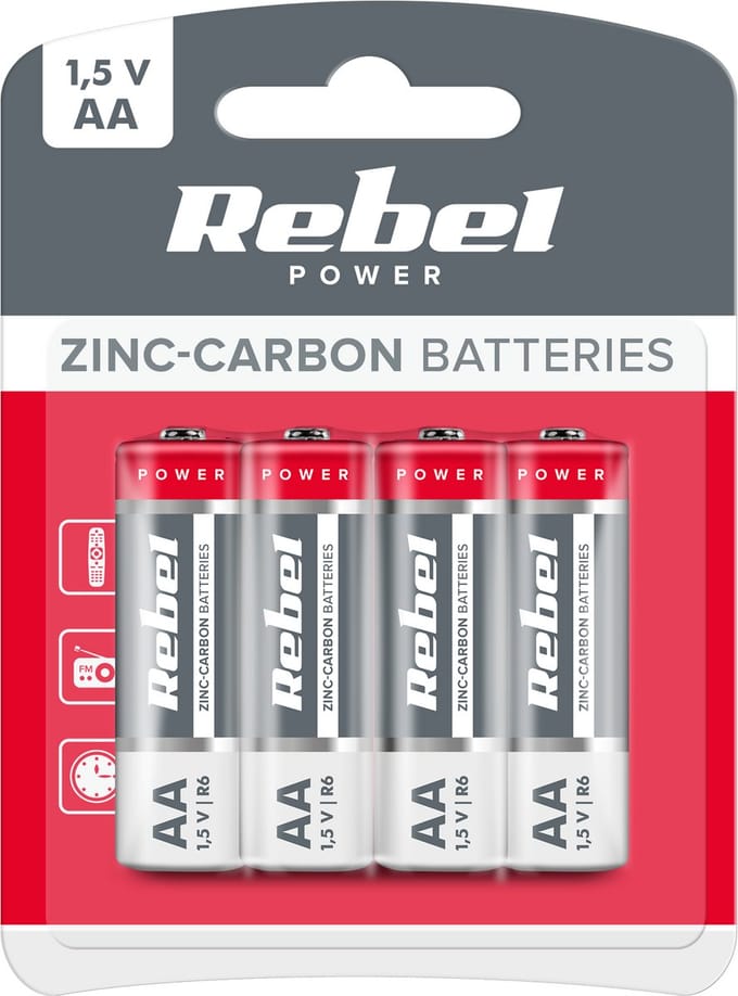 Rebel Greencell - AA Batterijen - 1.5V - 4 Stuks