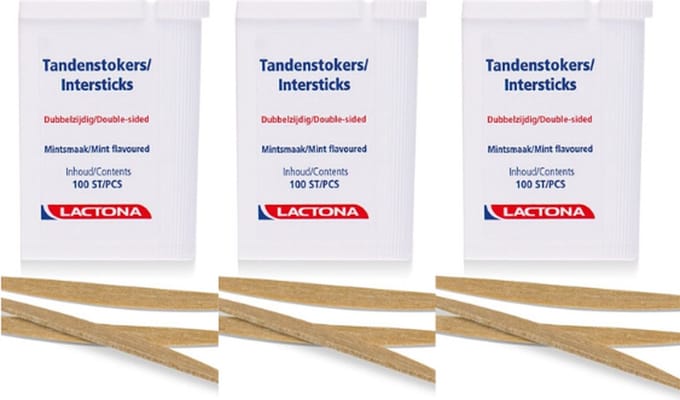 Lactona Intersticks Tandenstokers - 3x100 stuks