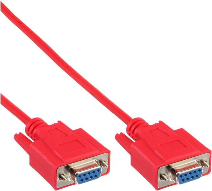Premium seriële RS232 null modemkabel 9-pins SUB-D (v) - 9-pins SUB-D (v) / gegoten connectoren - 3 meter