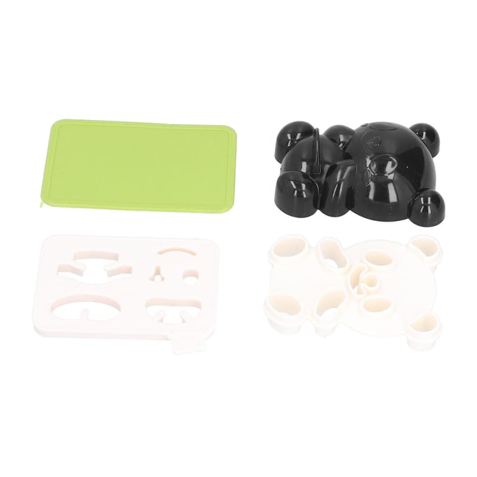 Moule à Boule de Riz Panda Silicone de Qualité Alimentaire Mignon DIY Moule à Biscuits Onigiri pour Cuisine Restaurants black