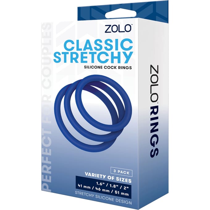 'Classic Stretchy Cock Ring', 3 delig, 4,1   5,1 cm