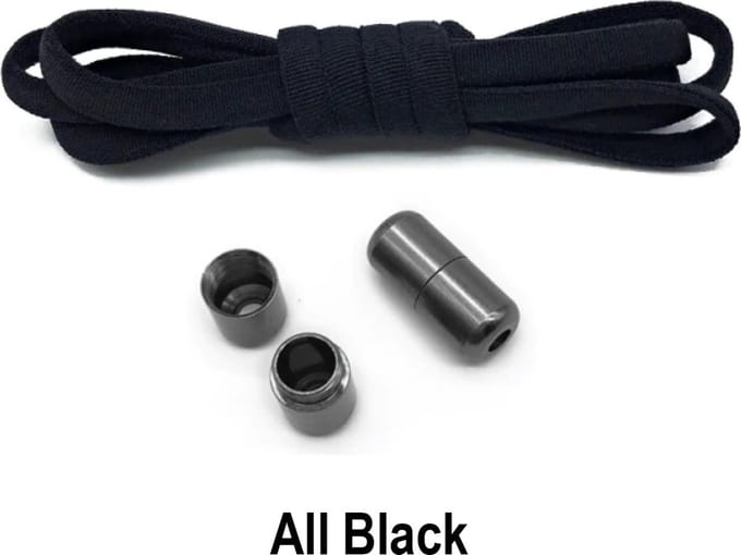 Elastische Veters - Veters - Schoenveters - Zwart + Zwarte Sluiting