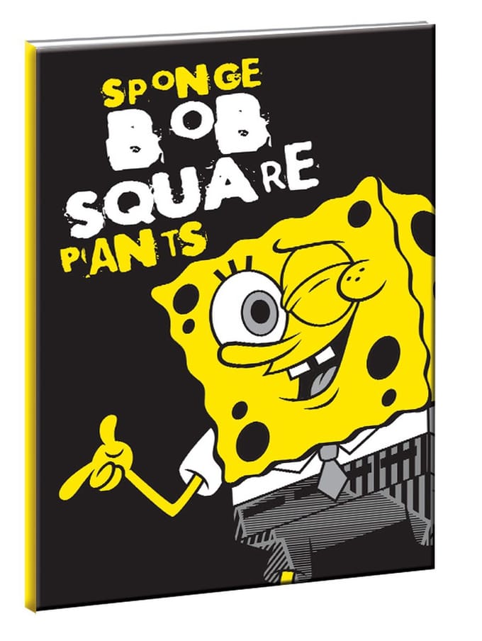 Nickelodeon Notitieboek Sponge Bob B4 Zwart/geel 40 Pagina's