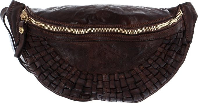 CAMPOMAGGI Leren Gordeltas Waist Bag Moro Bruine