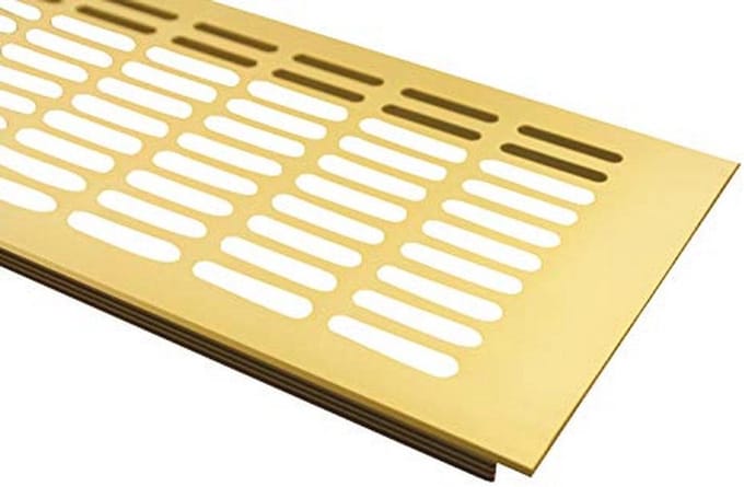 Ventilatierooster Aluminium - 130 mm breed in diverse lengtes en kleuren
