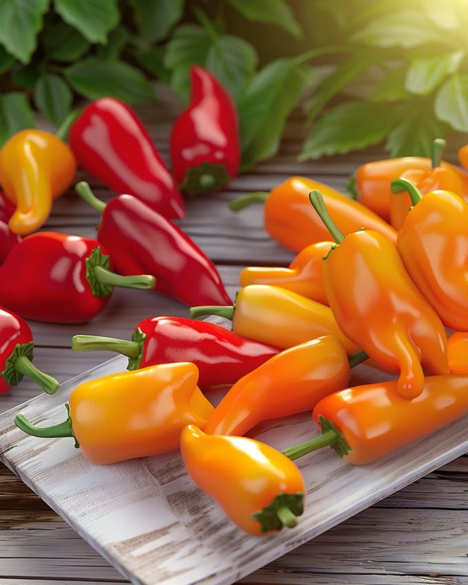 2 sets - Snackpaprika Zaden Capsicum Annuum Eenjarig Mix Mini Paprika's