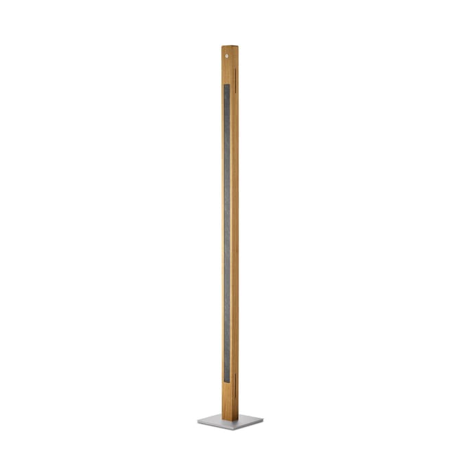 HerzBlut LED vloerlamp Karl G, hout/graniet, dimbaar
