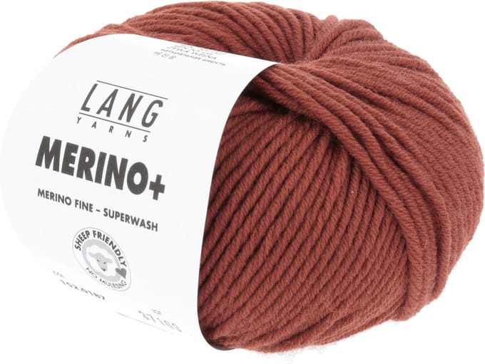 Lang Yarns Merino Plus - 187 terracotta - Merinowol Garen