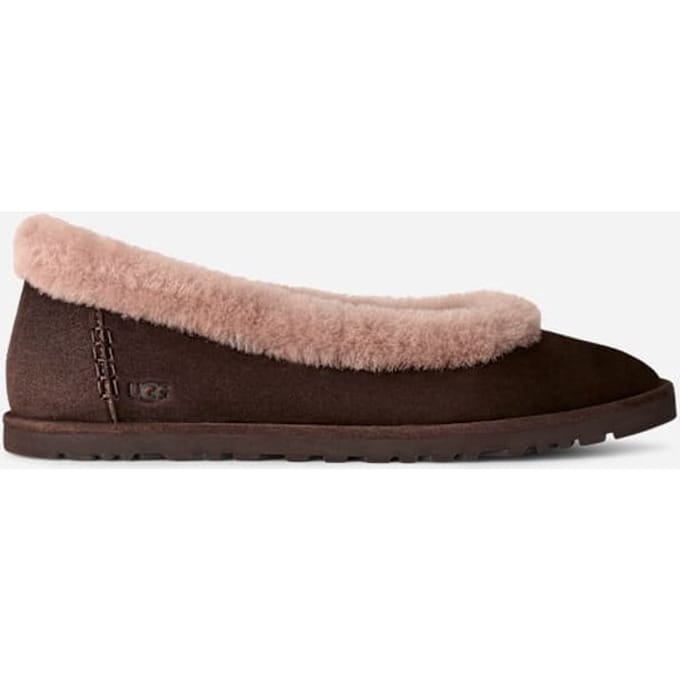 UGG® Zora Ballet Flat for Women in Dusted Cocoa, Suede