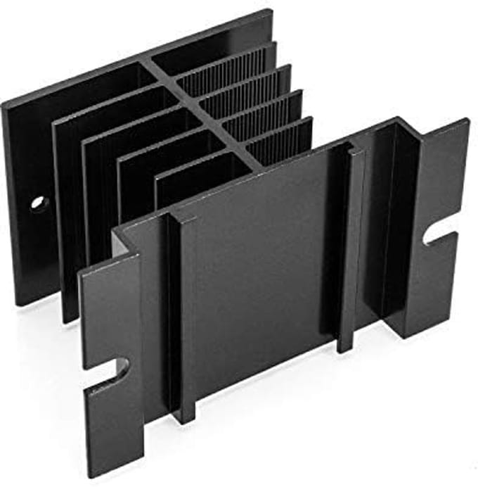 Monofasig Solid State Relais Aluminium voor 10A, 25A, 40A - 2 Stuks