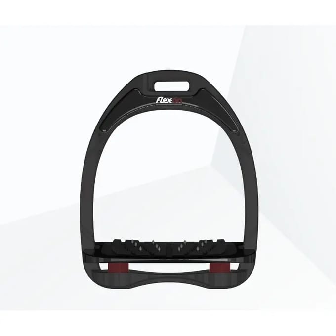 Ultra Grip Inclinatie Stirrup Zwart/ Bordeaux Flex-On Aluminium