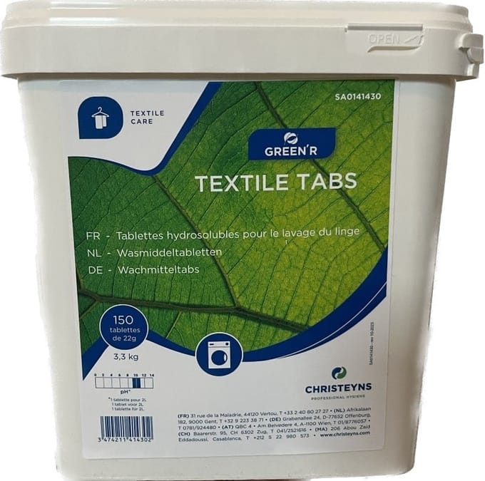 Green'R Textile Tabs Christeyns - 150 stuks