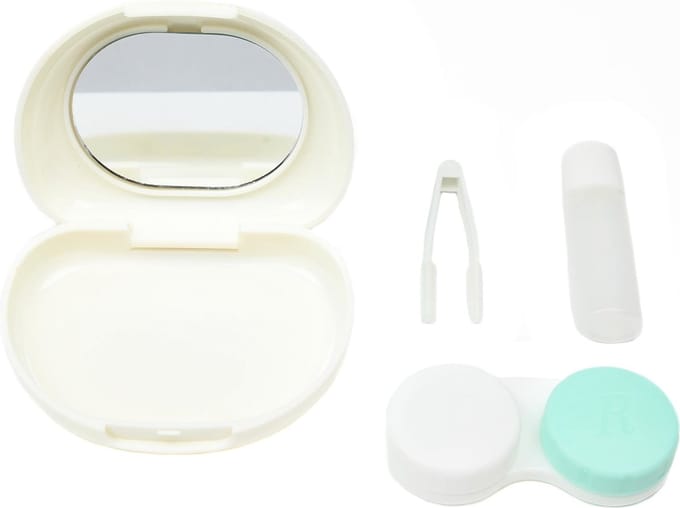 Contactlenshouder met spiegel reis