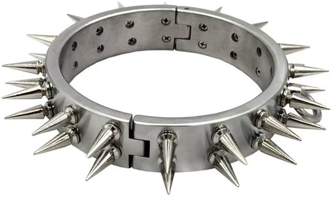 Prolink Novelties® Halsband BDSM - pinnen / spikes - RVS - metaal