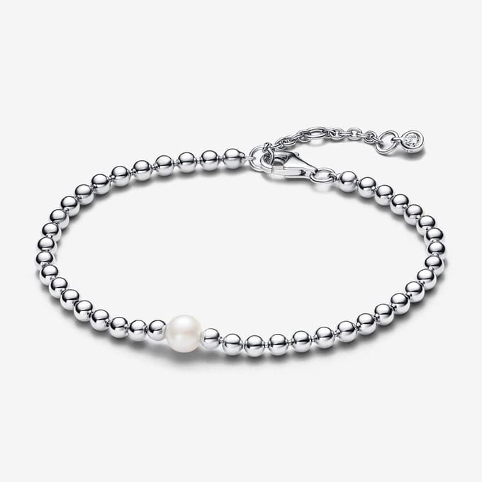 Pandora armband kralen met witte parel 593173C01-20