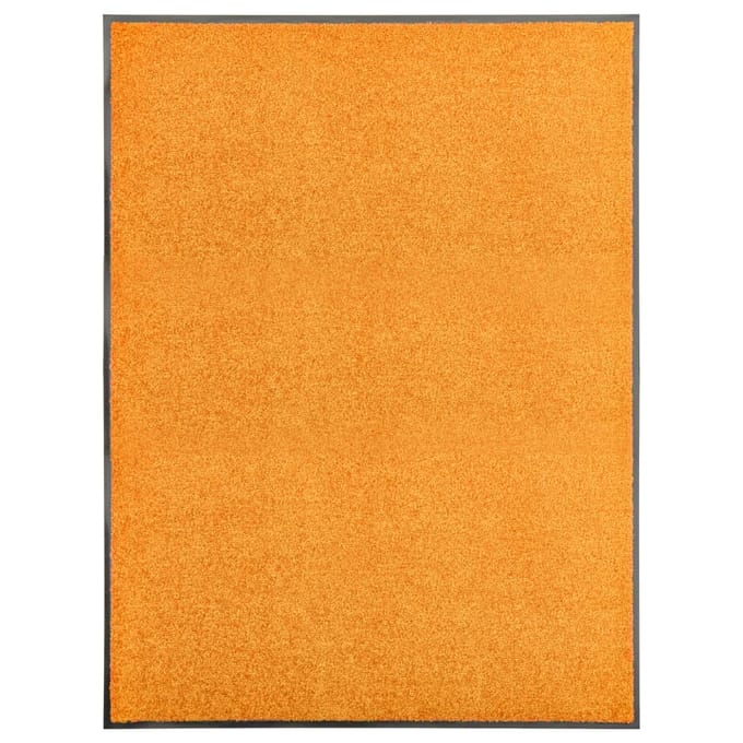 vidaXL - Deurmat - wasbaar - 90x120 - cm - oranje