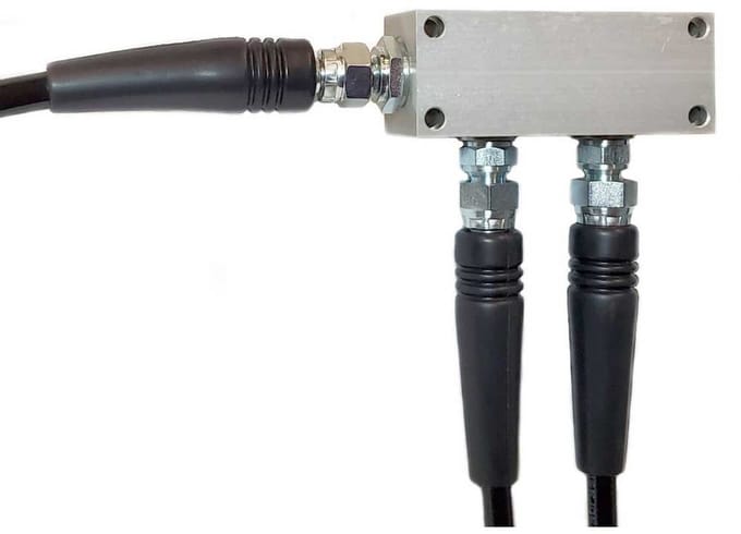 Metalsub Bauer Inlet G 1/4´´ 2 Outlets Manifoldblok Zilver