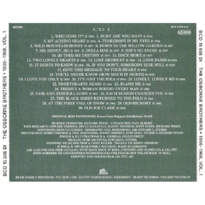 Bluegrass 1956-1968 - Osborne Brothers