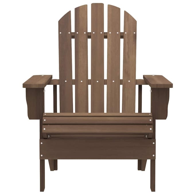 vidaXL - Tuinstoel - Adirondack - met - tafel - massief - vurenhout - bruin