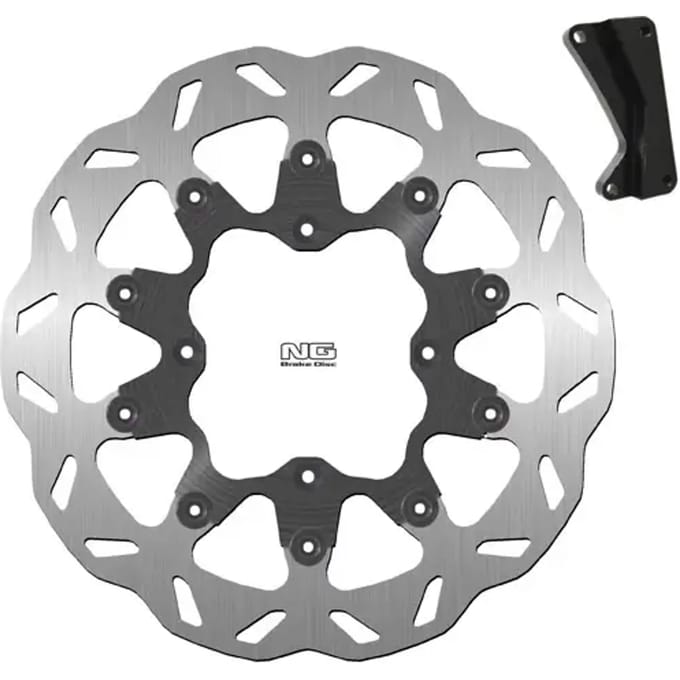 Vlotterende motorremschijfset en steuntje NG Brake Disc Wave 732XK13
