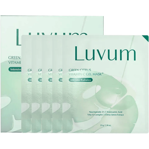 Luvum gelmasker met groene citrus en vitamine C 5 stuks