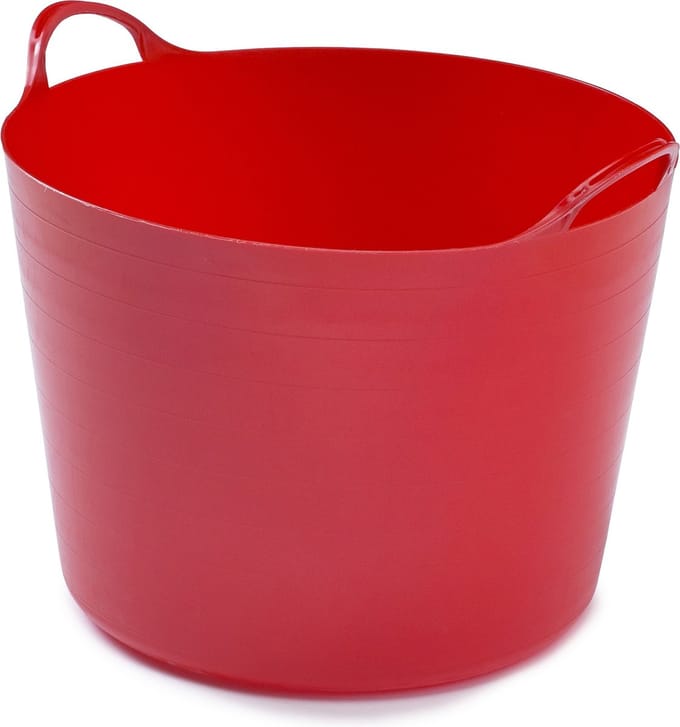 Whitefurze Flexibele emmer - 39 liter - Kunststof - Rood - 43 x 49 x 37 cm